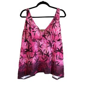 Swimsuits for All Swimsuit Top Pink Padded Thick Straps Sz 20